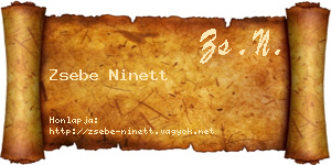 Zsebe Ninett névjegykártya